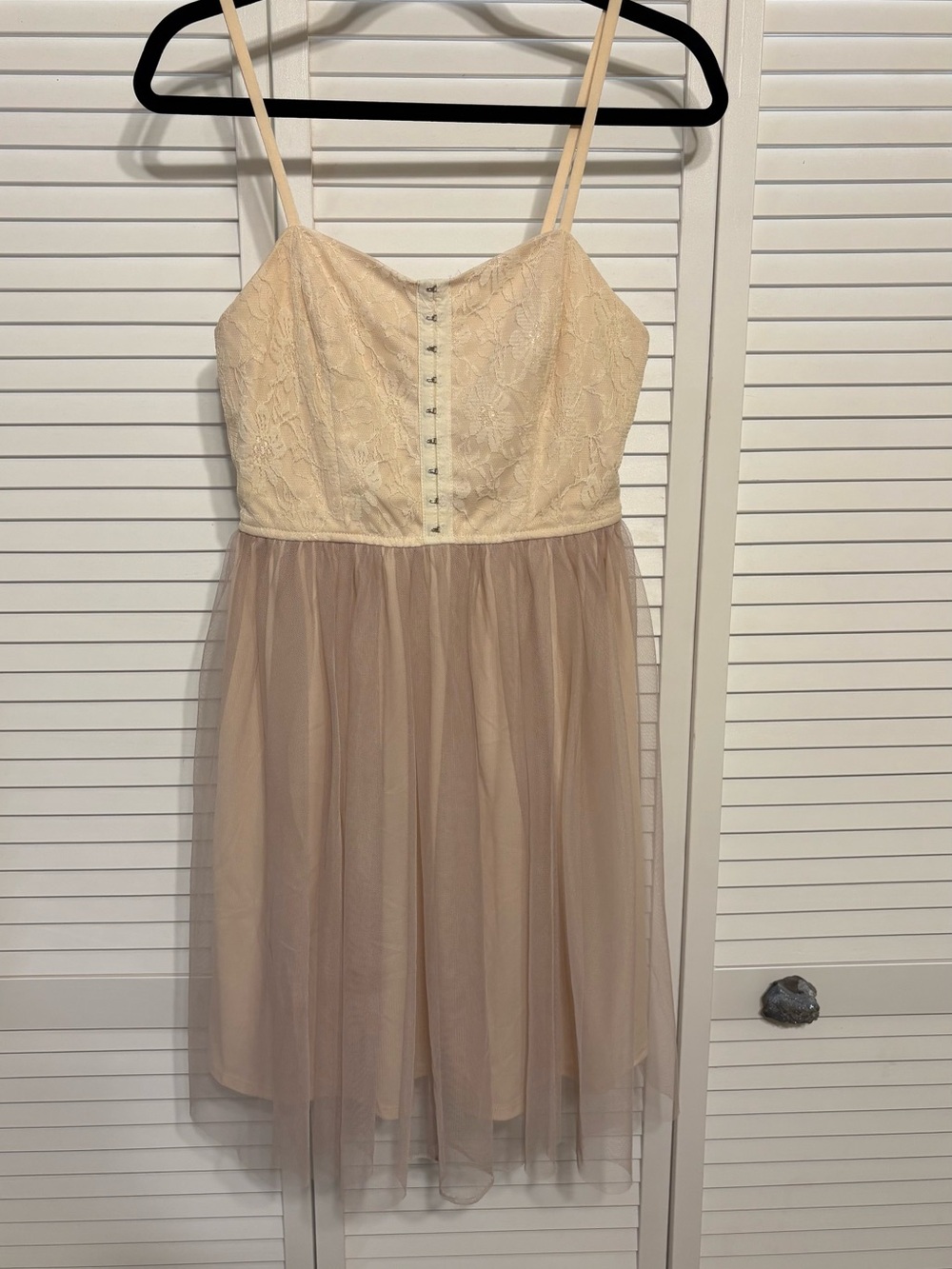 Xhilaration Pale Peach Lace Bodice & Ballerina Pink Tulle Skirt